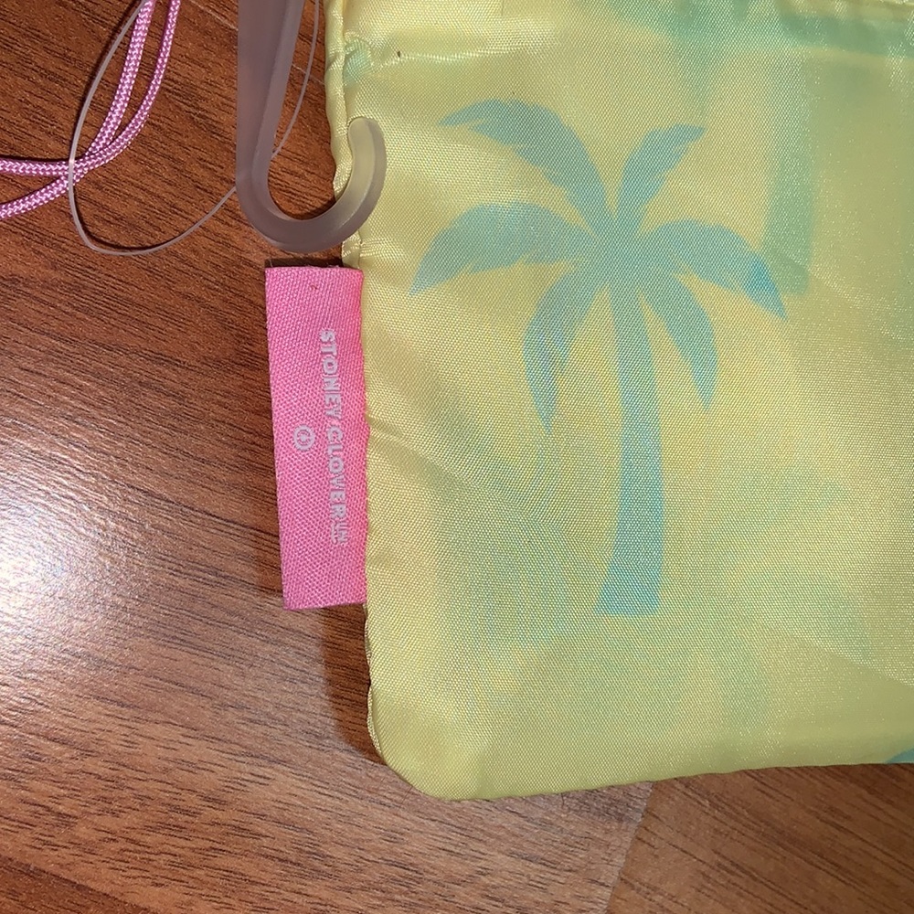 NWT Stoney Clover Lane x Target Reusable Tote Bag Light Yellow/Green Palm Tree - Picture 5 of 6